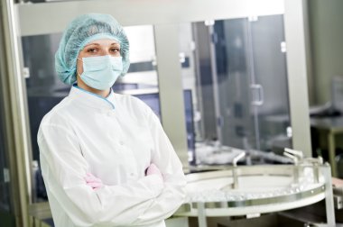 Pharmaceutical factory worker clipart