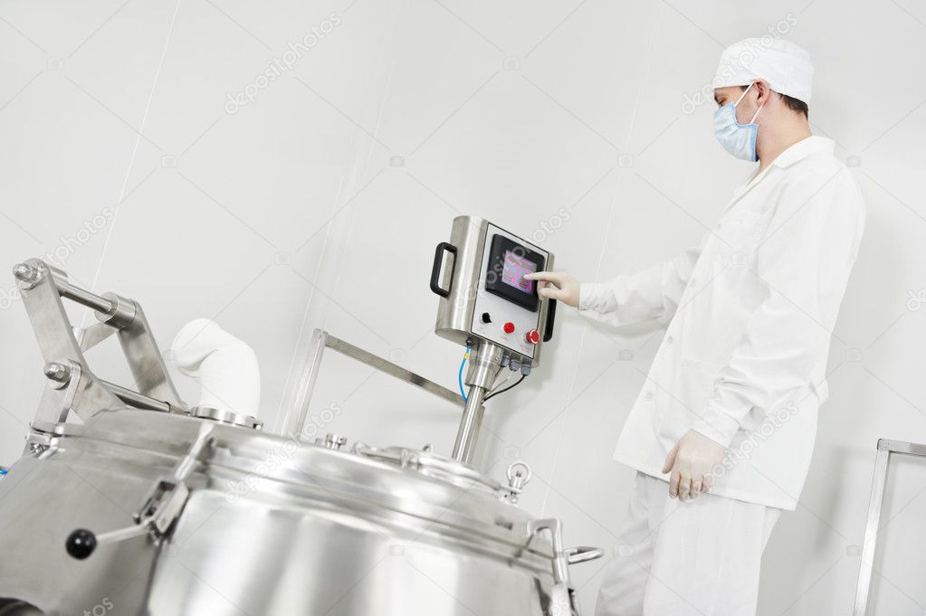 Pharmaceutical factory worker