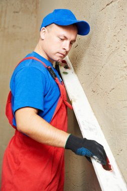 Plasterer at work clipart