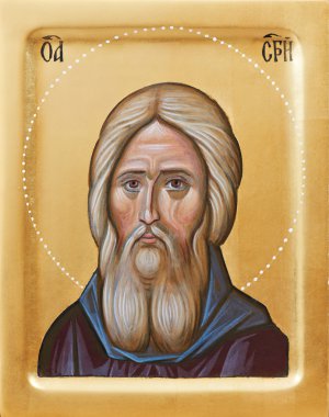 Orthodox icon of Holy Father Sergius Of Radonez clipart