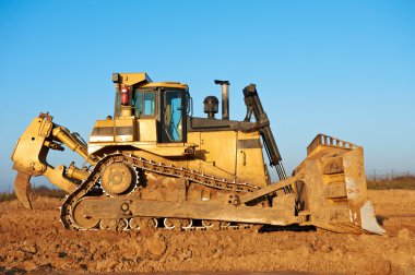 Track-type bulldozer loader clipart