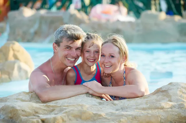 Family with child at holiday vacation — Stock Photo, Image