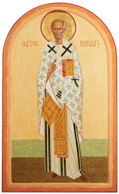 Icon of Saint Nicolas clipart
