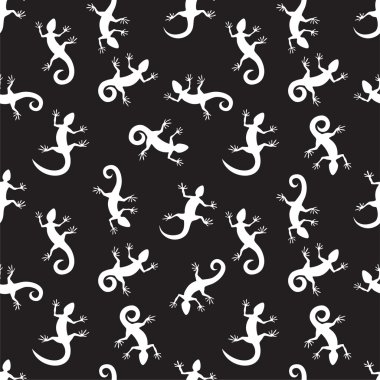 Seamless pattern with lizards clipart