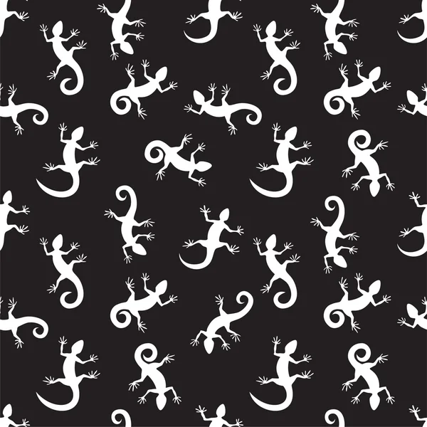 Seamless pattern with lizards — Stock Vector