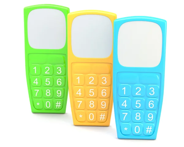 Three mobile phones — Stock Photo, Image