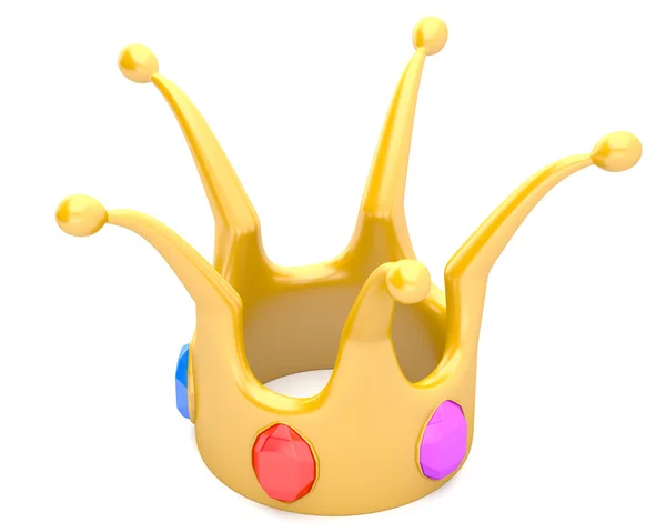 Gyllene krona med pärlor — Stockfoto
