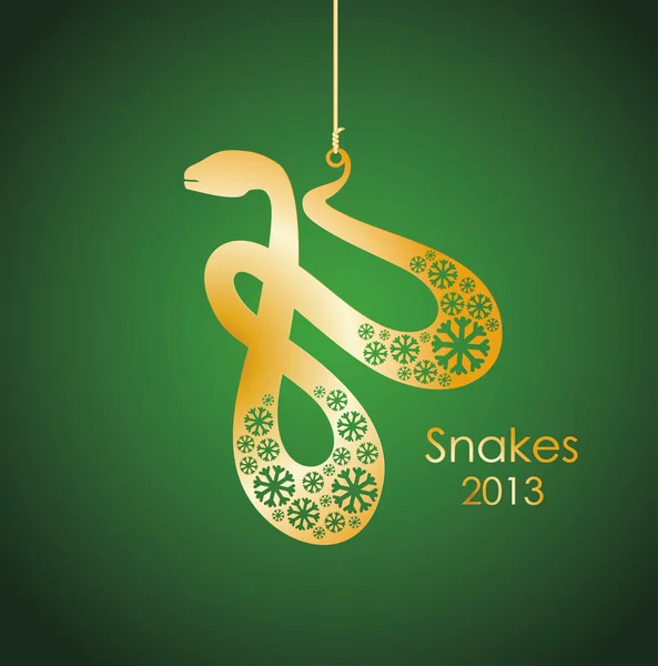 Simbolo serpenti d'oro . — Vettoriale Stock