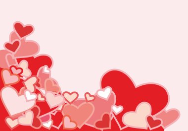 Greeting card with hearts clipart