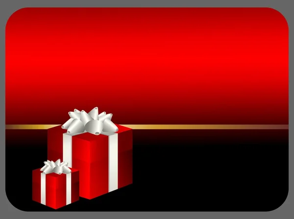 Rote Geschenkkarte — Stockfoto