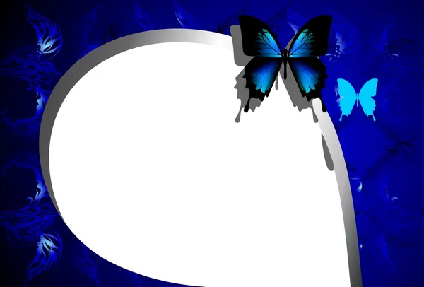 Cornice con farfalle — Foto Stock