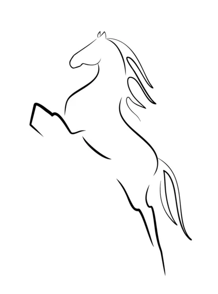 Silhueta de Cavalo — Fotografia de Stock
