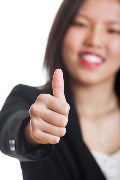 Young Chinese Woman with Thumb Up — Stock Photo, Image