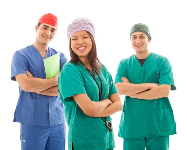 stock image Multicultural Group of Doctors on White