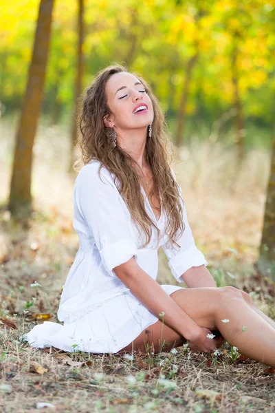 Young Woman in Relax Outside Royalty Free Stock Images