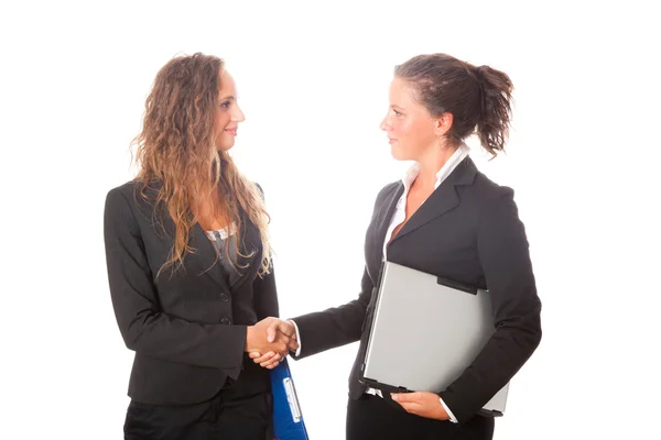 Podnikání žena handshake — Stock fotografie