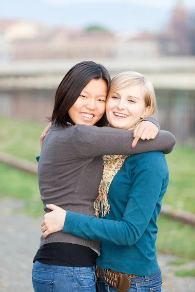 Chinese and Polish Women Portrait — Stock Photo, Image