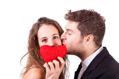 Young Couple in Love, Valentine's Day theme clipart