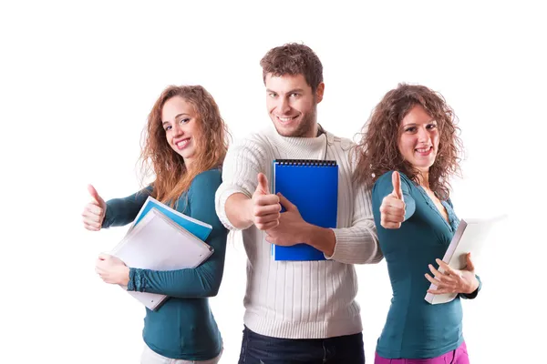 Happy Students on White Royalty Free Stock Images