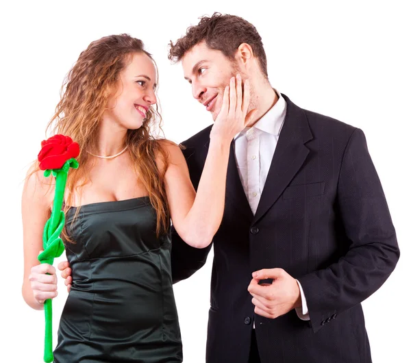 Casal jovem apaixonado, Tema do Dia dos Namorados — Fotografia de Stock