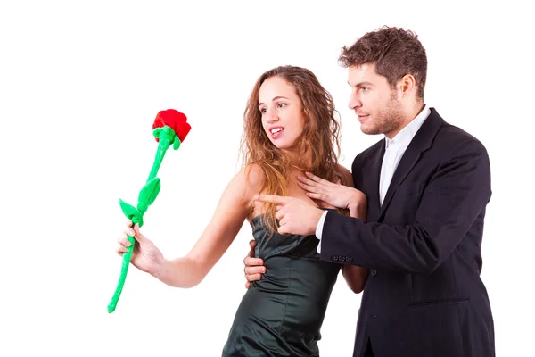 Молода пара закоханих, день Святого Валентина теми — стокове фото