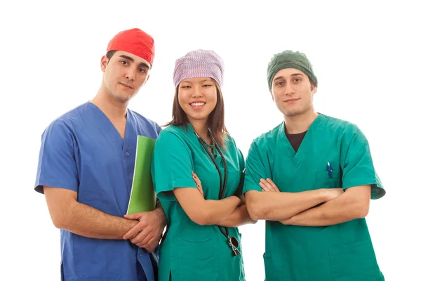 stock image Multicultural Group of Doctors on White