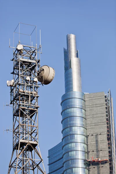 stock image Antenna and Skyscraper