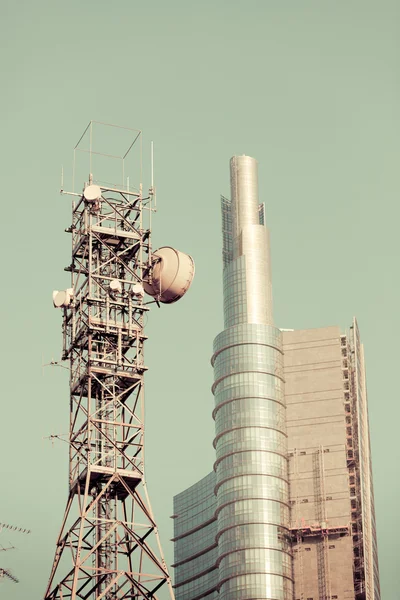 Antena y rascacielos — Foto de Stock