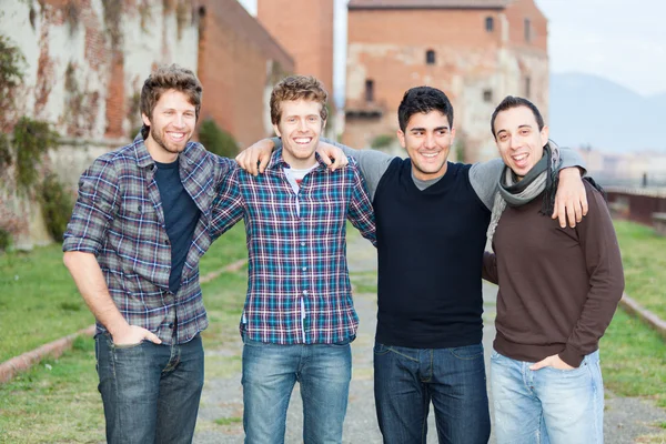 Happy Group of Boys Outside — Stock Photo, Image