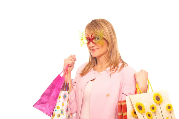 Beautiful Girl with Shopping Bags Stock Picture