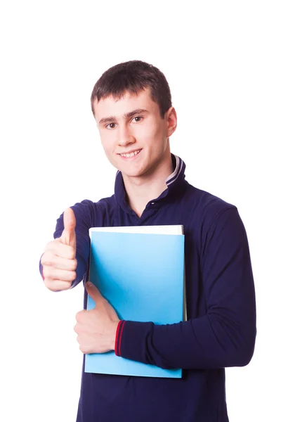 Happy Young Boy with Thumb Up — Stock Photo, Image