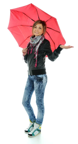 Chica con paraguas —  Fotos de Stock