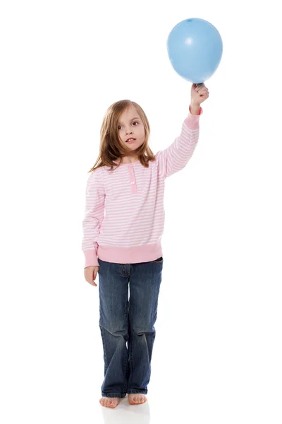 Chica sosteniendo globo — Foto de Stock