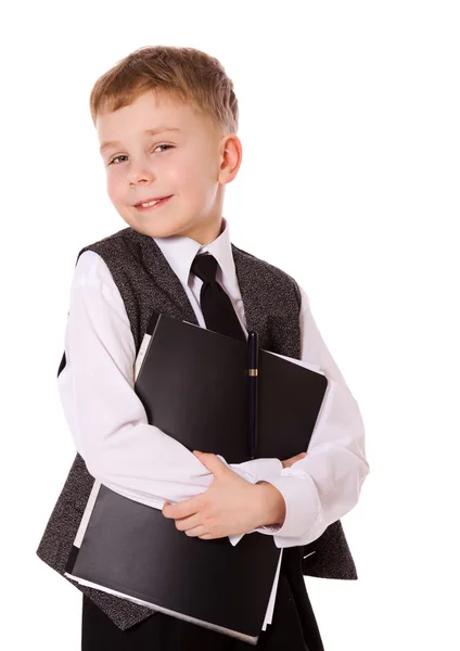 Malý chlapec podnikatel — Stock fotografie