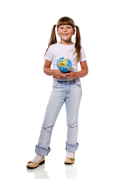 Chica con globo — Foto de Stock