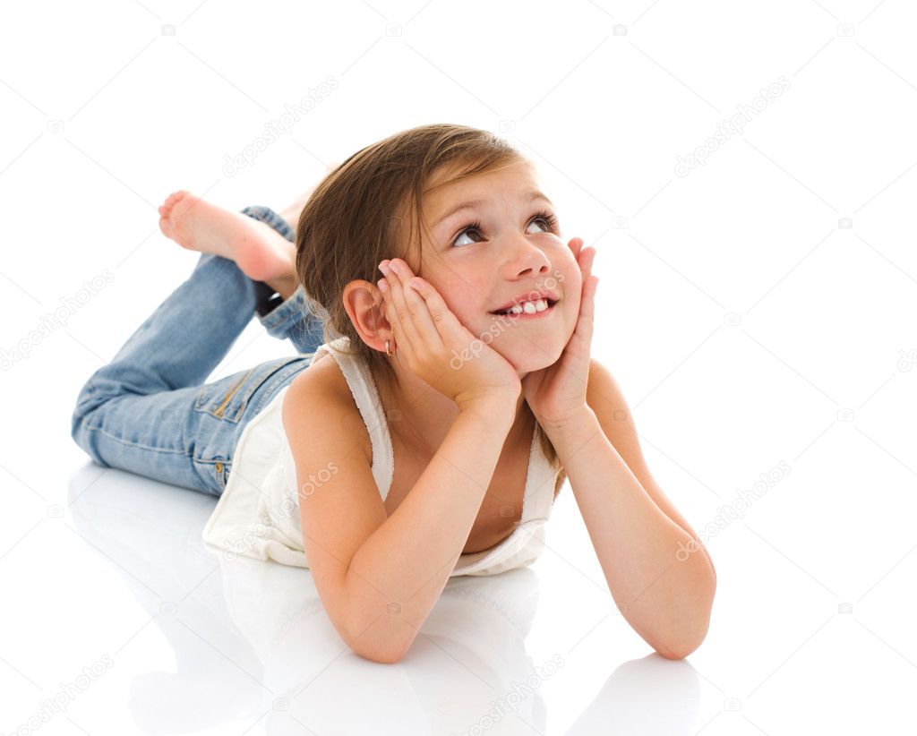 Lying little girl Stock Photo by ©olgasweet 8606336