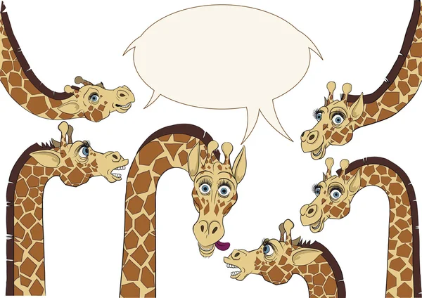 Quelques girafes fond — Image vectorielle
