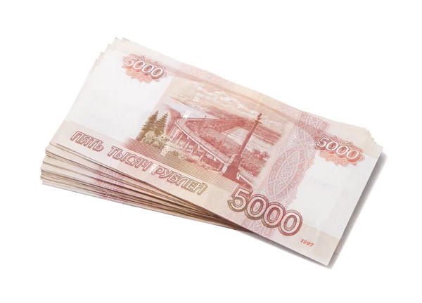 Sheaf of russian roubles — Stock Photo, Image