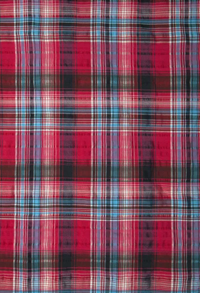 Red checked fabric — Stock Photo, Image
