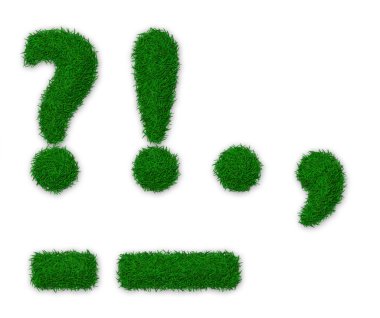 Grassy punctuation clipart