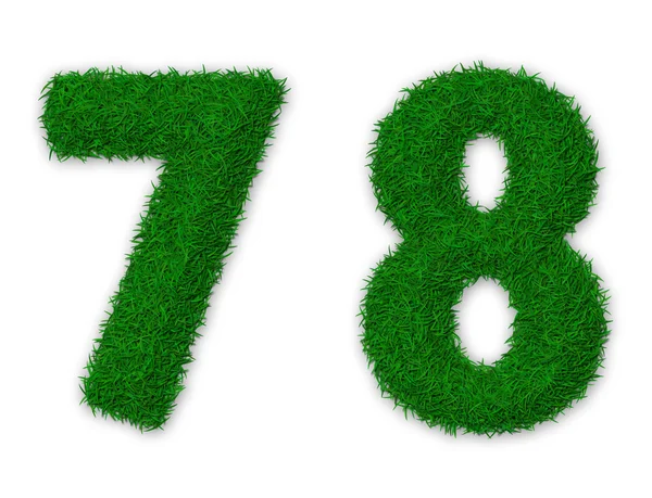 Grassy numbers — Stock Photo, Image