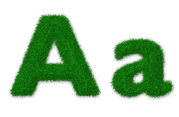 Grassy letter A — Stock Photo, Image