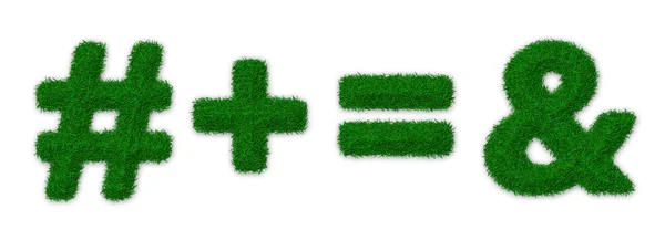 Grassy math symbols — Stock Photo, Image