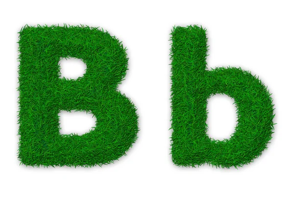 stock image Grassy letter B