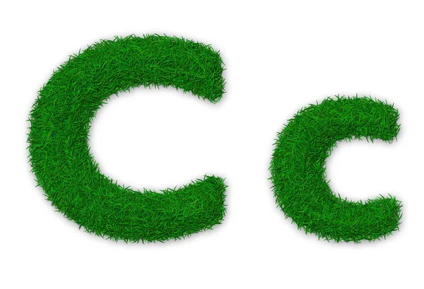 stock image Grassy letter C