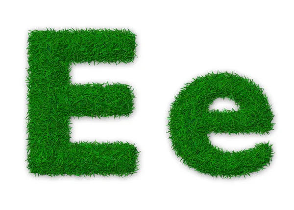 stock image Grassy letter E