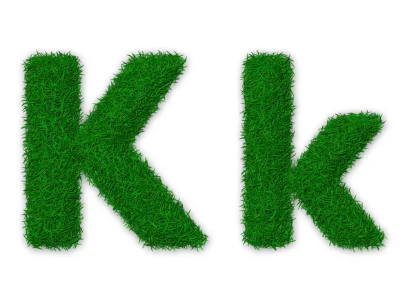 stock image Grassy letter K