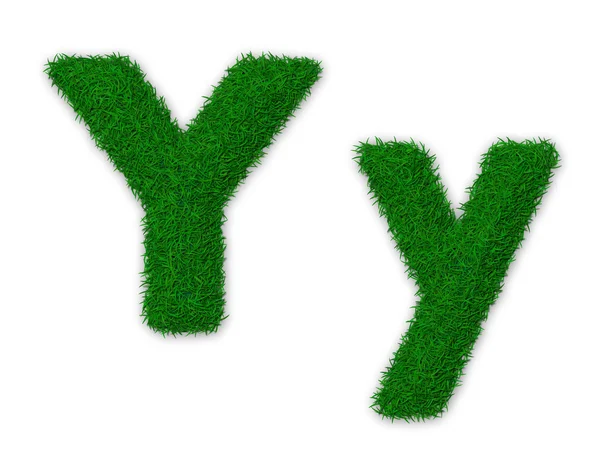 stock image Grassy letter Y