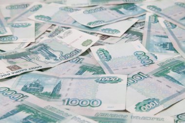 arka plan bin Rus ruble faturaları