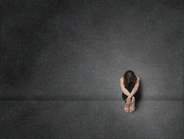 Mujer triste, rodaje en el estudio Fotos de stock